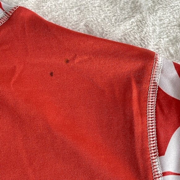 Burnside Women's Floral Short-Sleeve Swim Tee Size Medium Orange Stretch - Picture 8 of 8